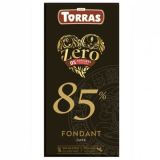 Torras Zero Schokolade Fondant Dark 85% 100g — Vorschaubild 1