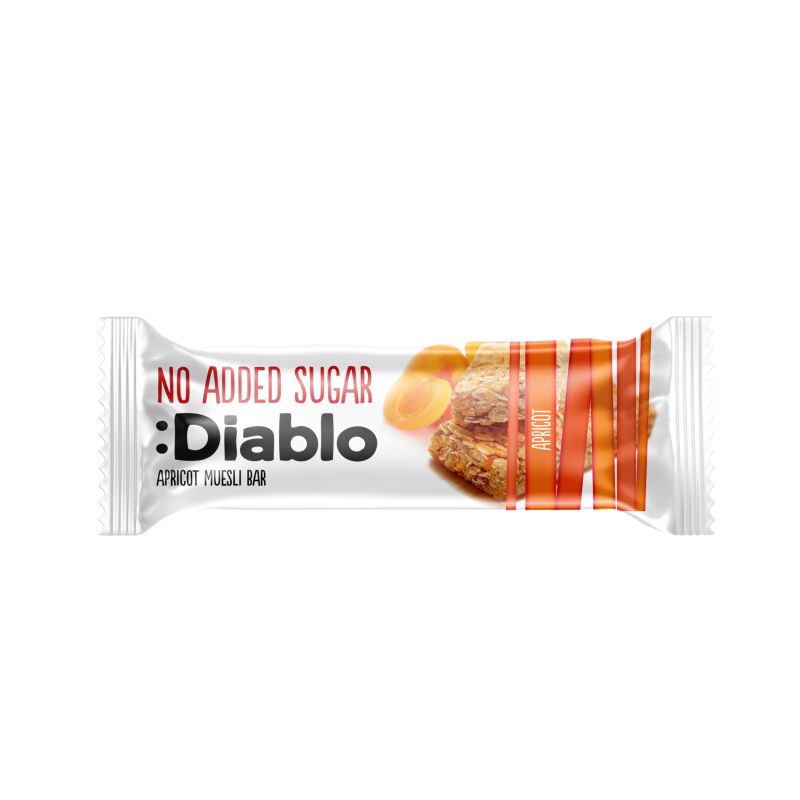 Diablo No Added Sugar Apricot Muesli Bar 30g