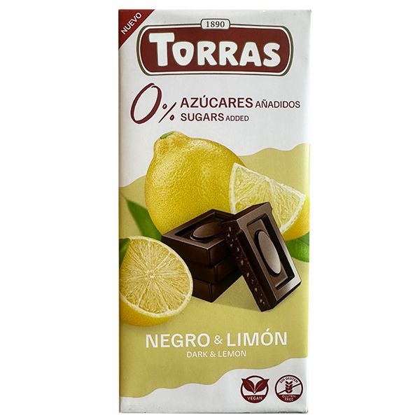 Torras Dark Chocolate mit Zitrone 75g