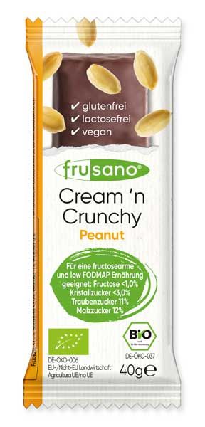 Frusano Cream´n Crunchy Peanut Riegel 40g