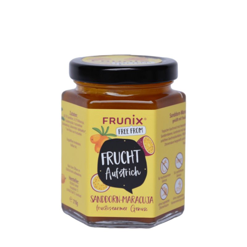 Frunix Fruchtaufstrich Sanddorn-Maracuja 210g