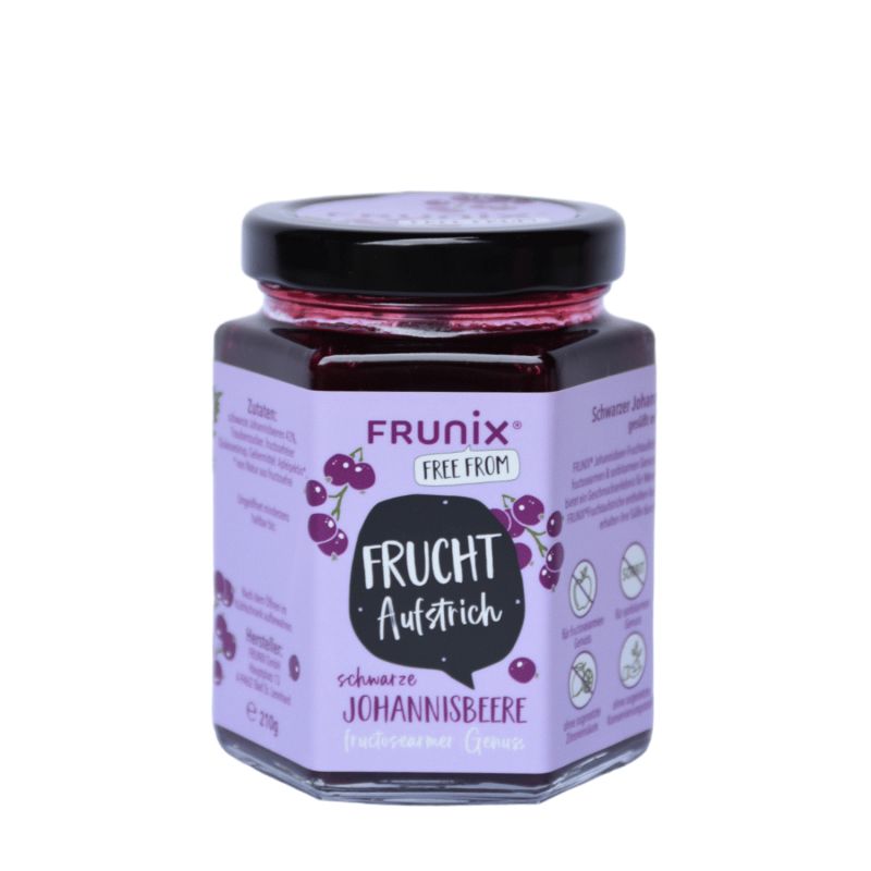 Frunix Fruchtaufstrich schwarze Johannisbeere 210g