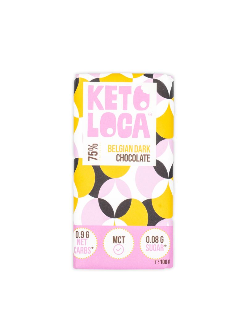Keto Loca Belgian Dark Chocolate 100g