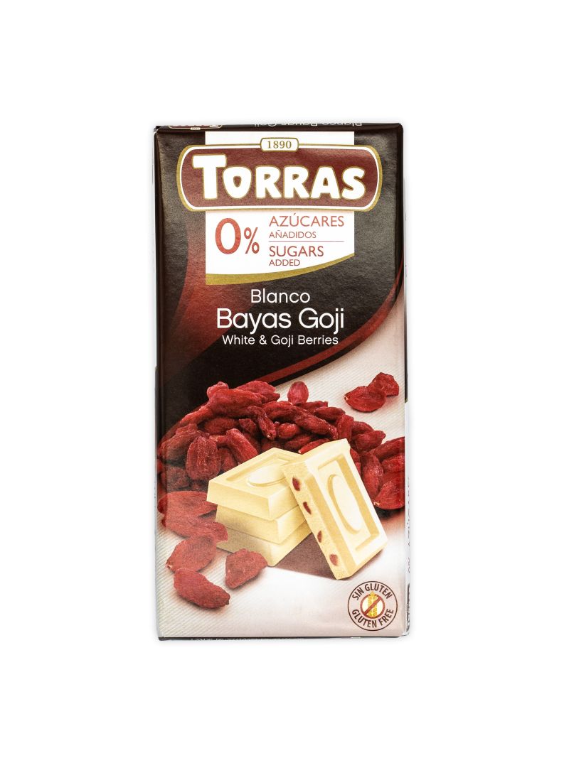 Torras White&Goji Berries Chocolate 75g
