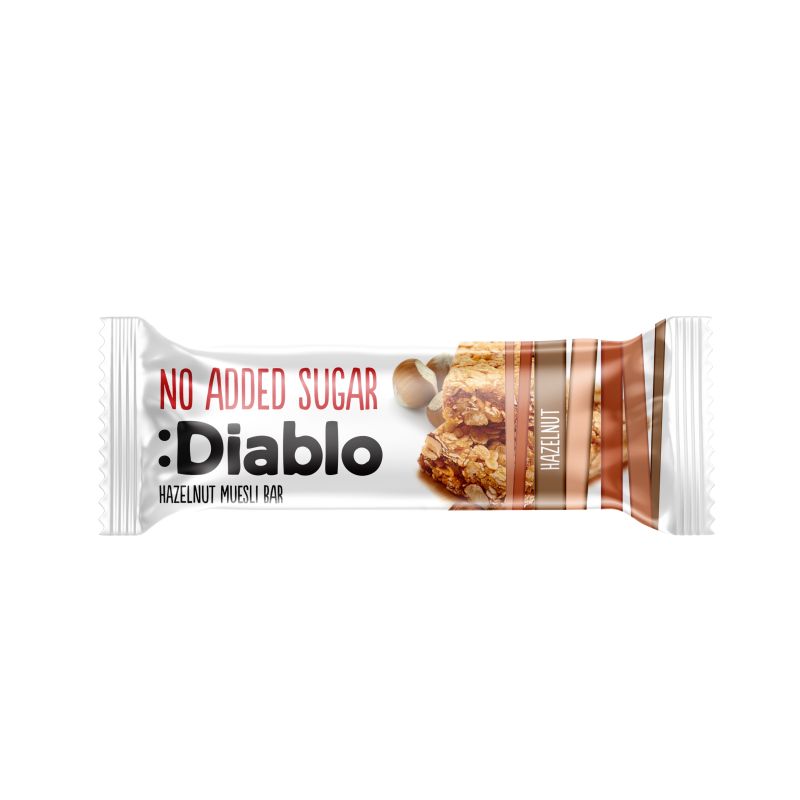 Diablo No Added Sugar Hazelnut Muesli Bar 30g