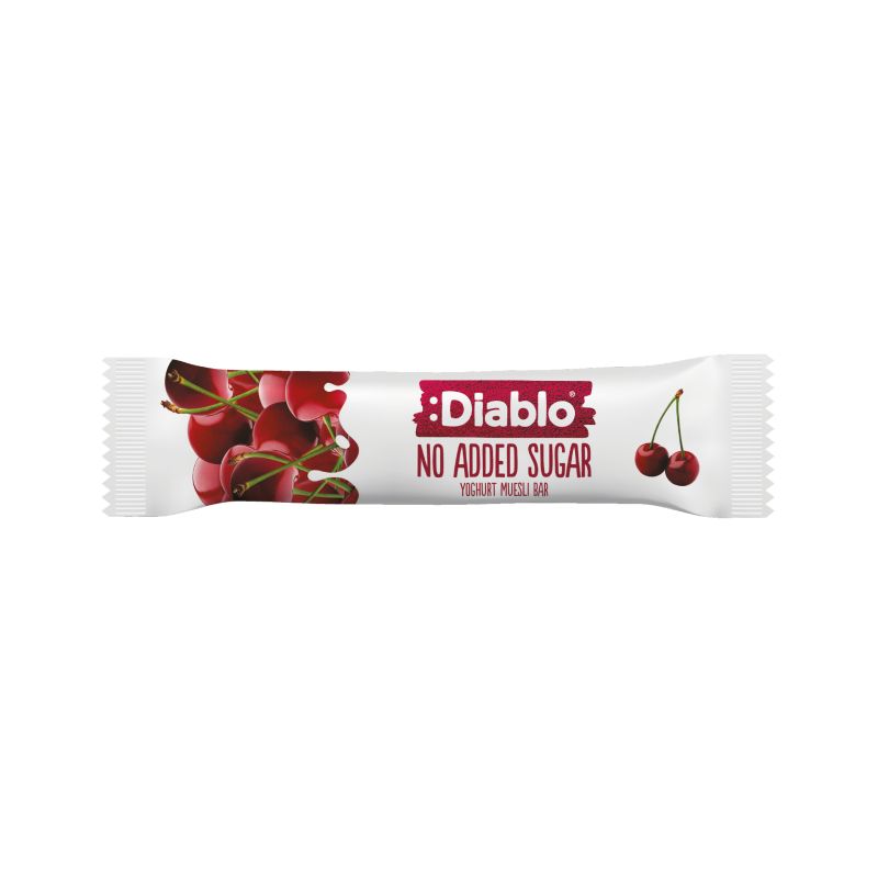 Diablo No Added Sugar Yoghurt Muesli Bar Cherry 30g