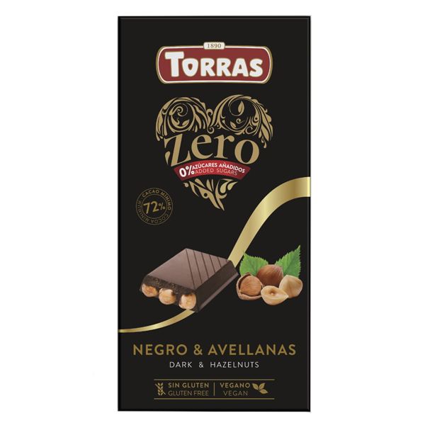 Torras Zero Dark&Hazelnuts Chocolate 150g