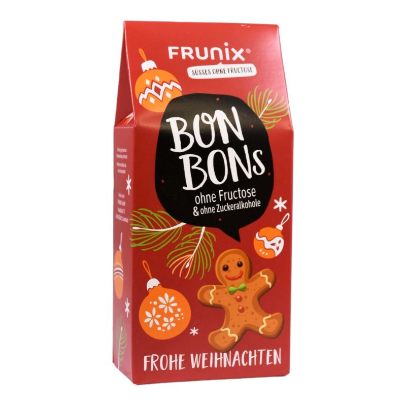 Frunix Bonbons "Frohe Weihnachten" Himbeere-Limette und Hustenzuckerl Mix 90g