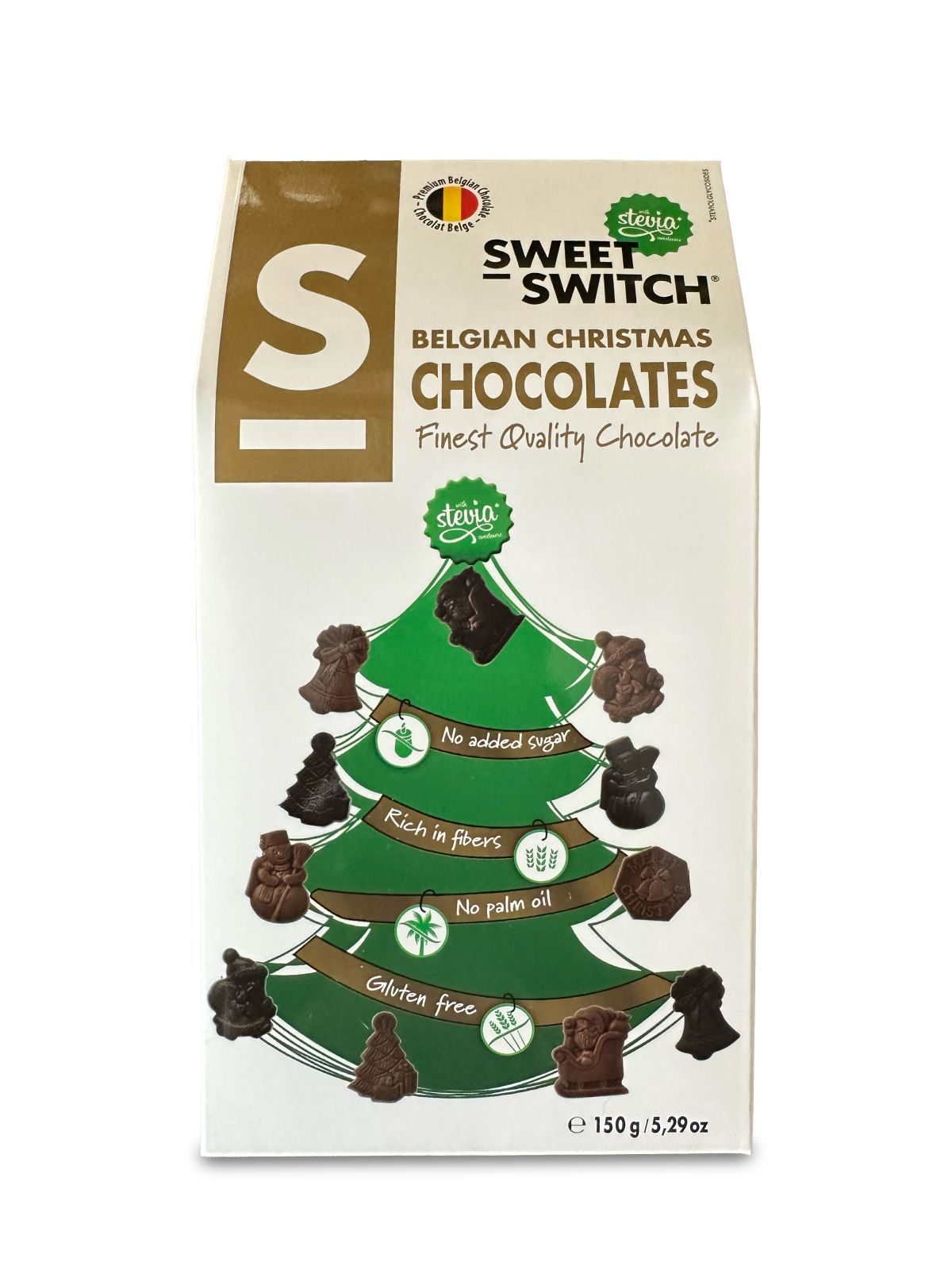 Sweet Switch Christmas Chocolates with Stevia 150g