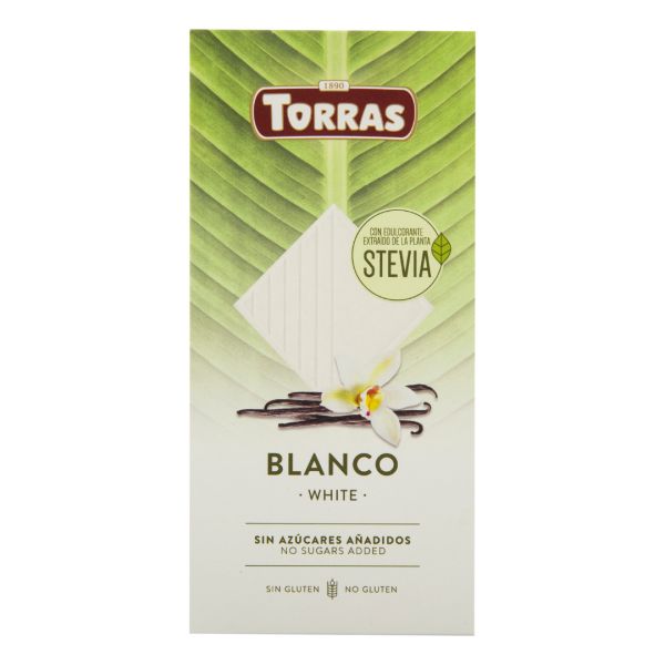 Torras White Chocolate with Stevia 100g