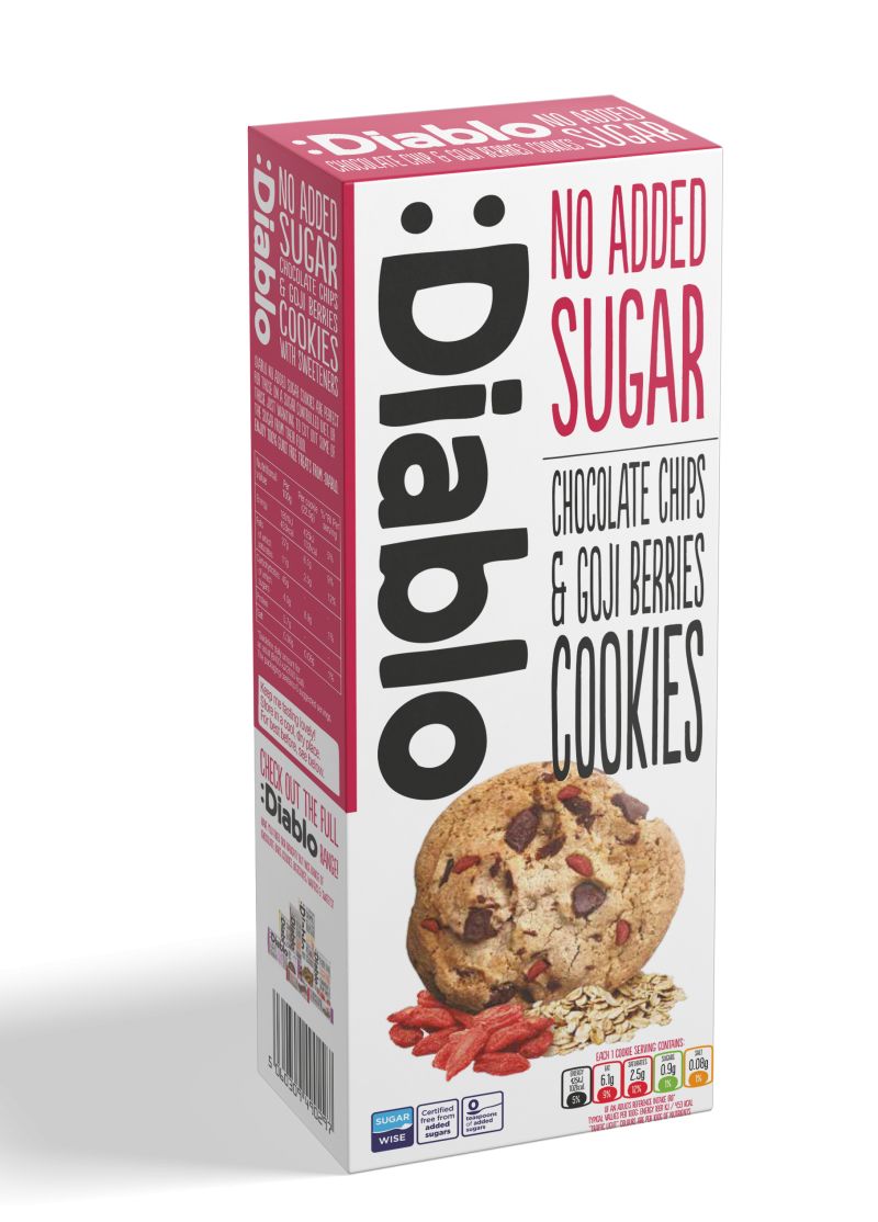 Diablo No Added Sugar Chocolate Chips&Goji Berries Cookies 135g