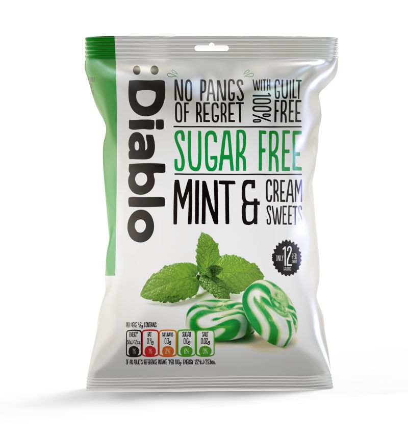 Diablo Sugar Free Mint&Cream Sweets 75g