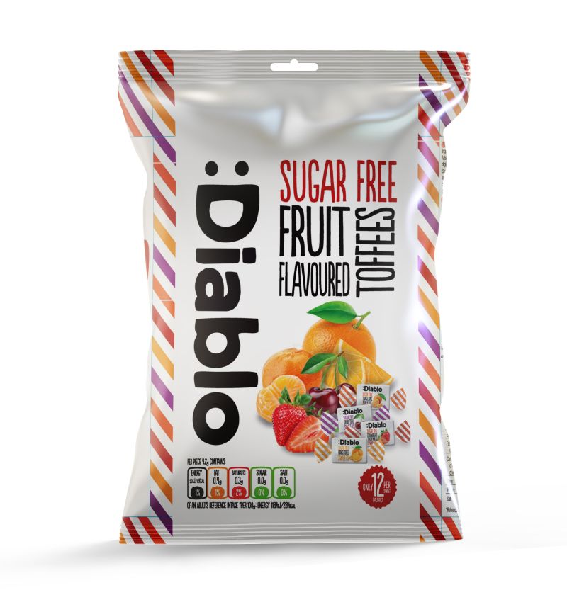 Diablo Sugar Free Fruit Flavoured Toffees 75g
