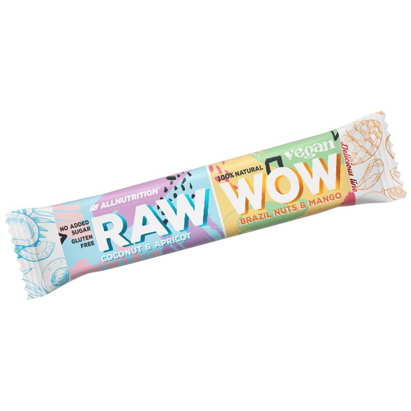 Allnutrition Raw Coconut&Apricot Wow Brazil Nuts&Mango Bar 2x35g