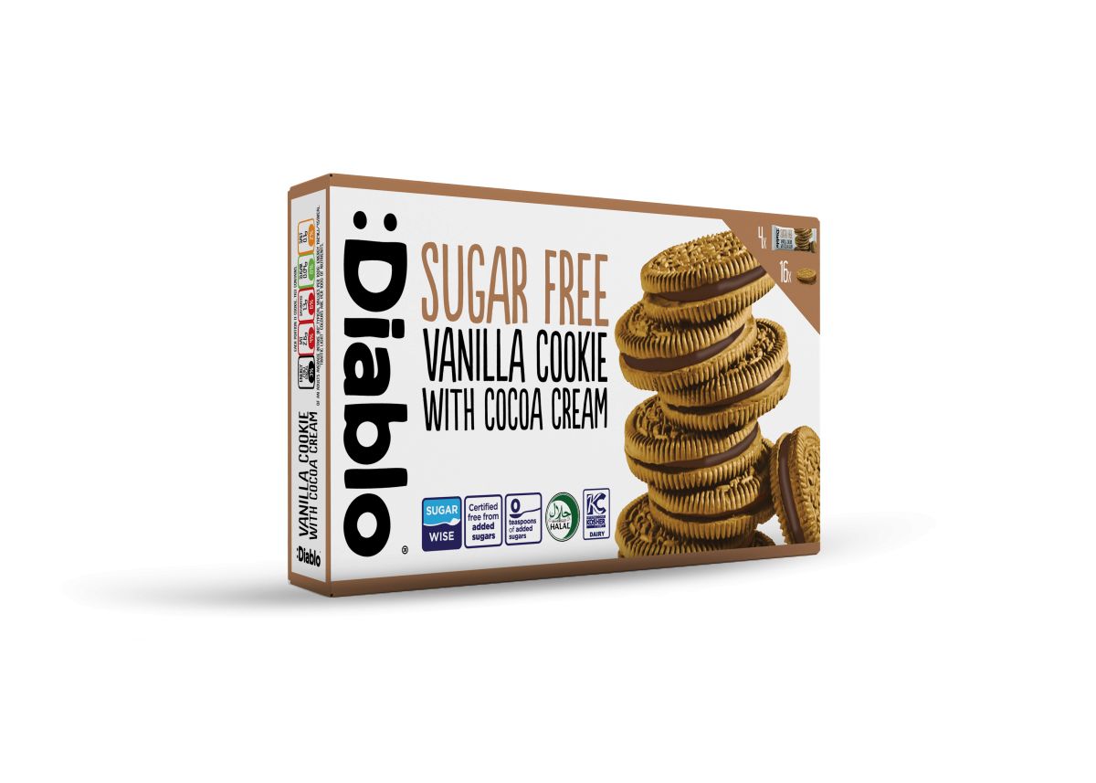 Diablo Sugar Free Vanilla Cookie with Cocoa Cream 176g