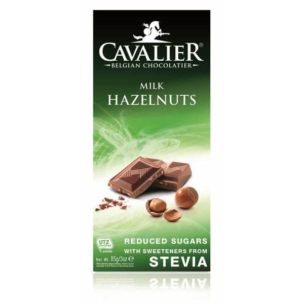 Cavalier Milk Hazelnuts Chocolate with Stevia 85g