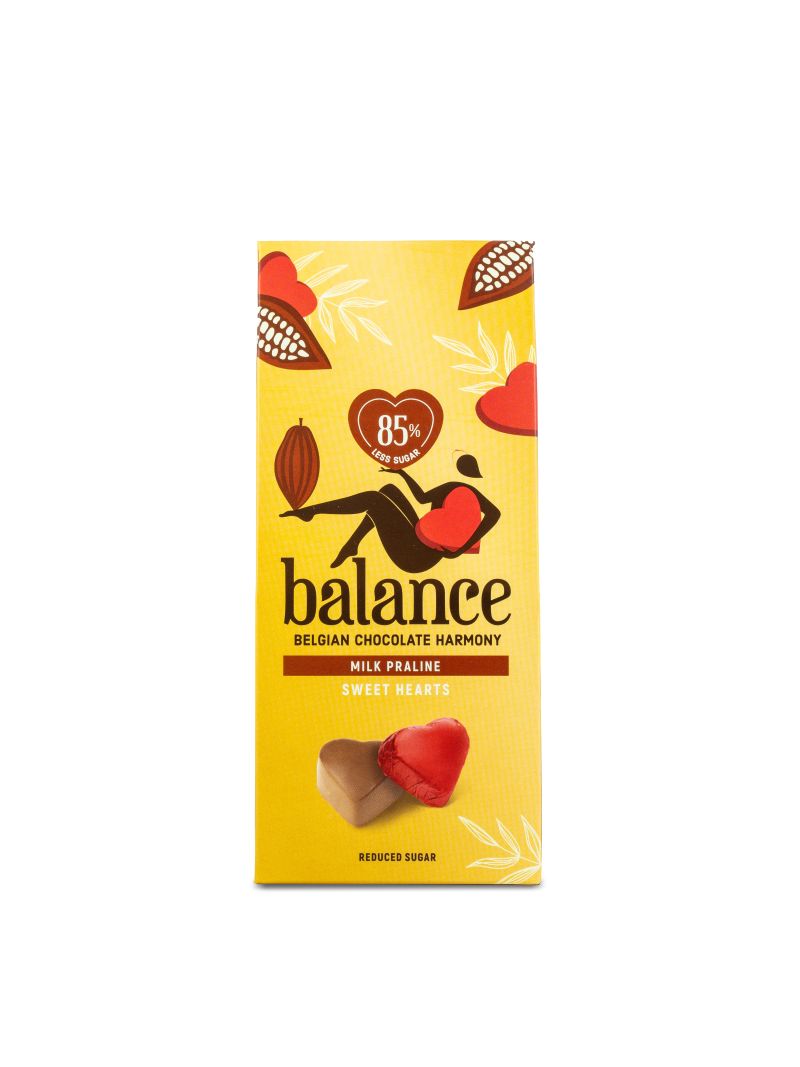 Balance Stevia Sweet Hearts Milk Praline 129g