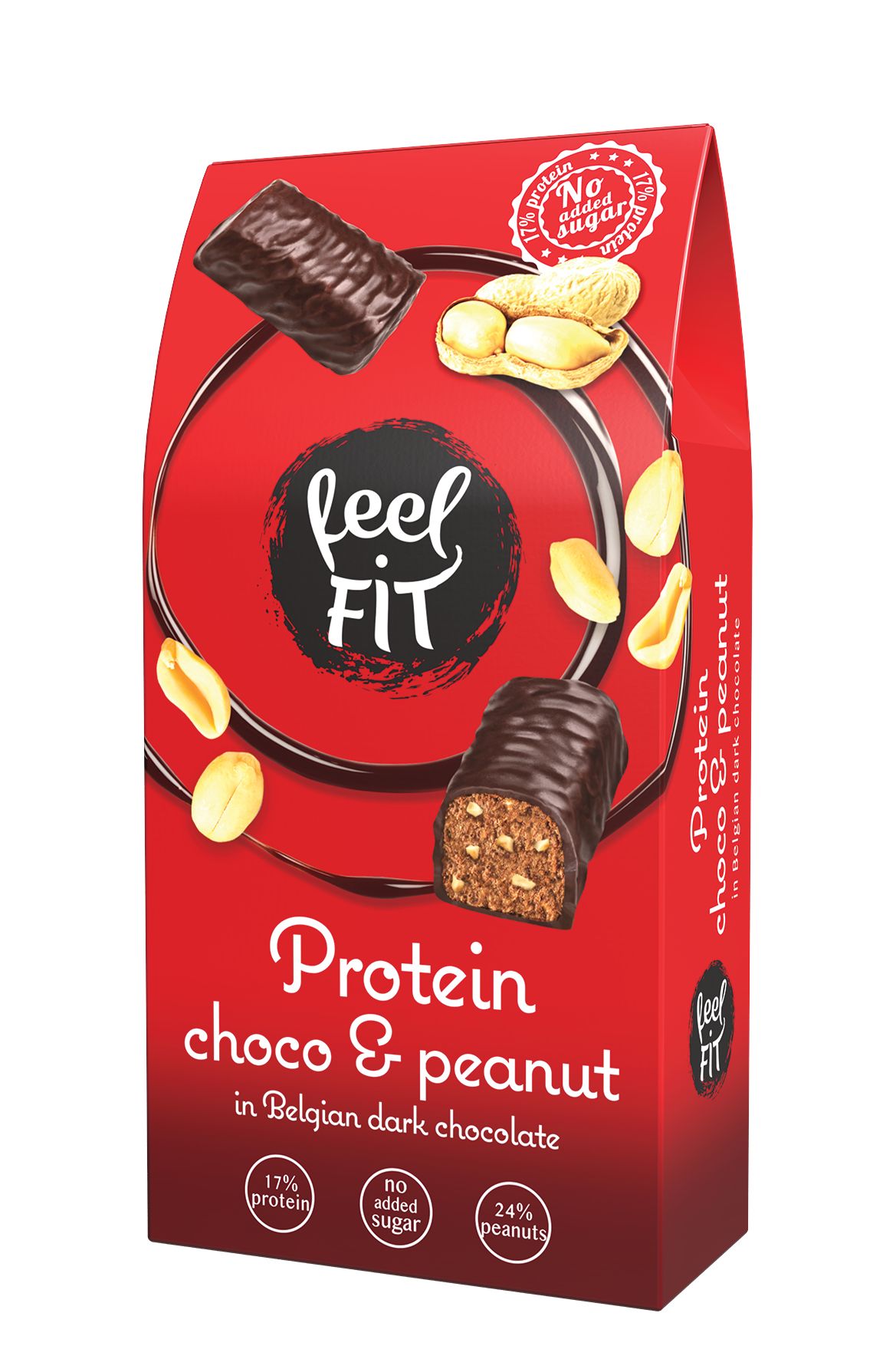 feel FIT Protein Choco&Peanut in Belgian Dark Chocolate 83g