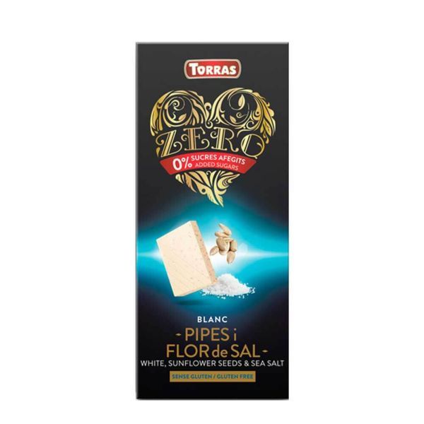 Torras Zero White Sunflower Seeds&Sea Salt Chocolate 125g