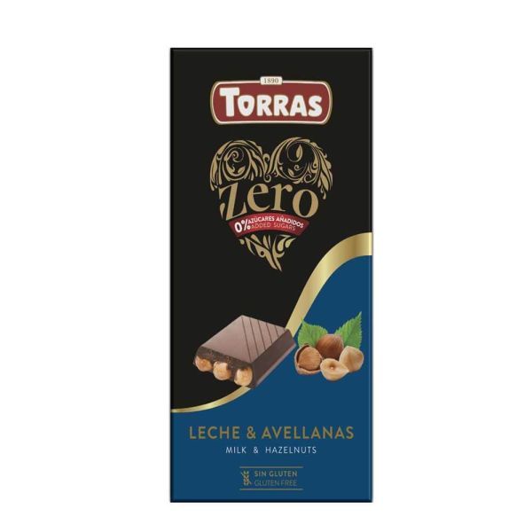 Torras Zero Milk&Hazelnuts Chocolate 150g