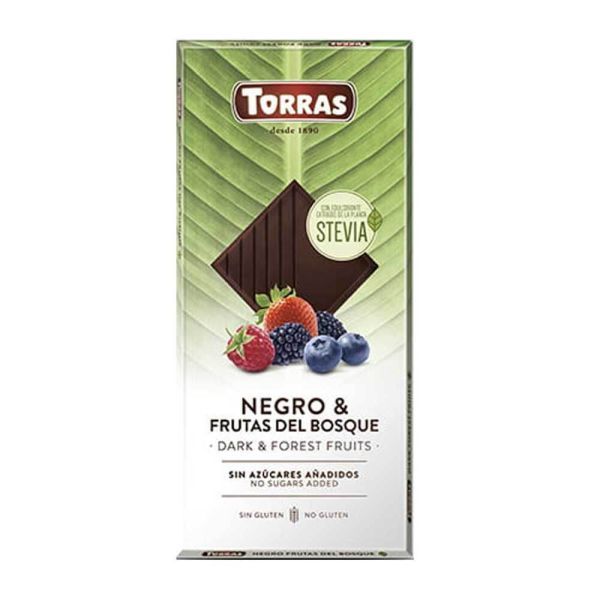 Torras Dark&Forest Fruits Chocolate with Stevia 125g