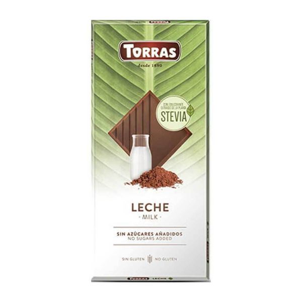 Torras Milk Chocolate with Stevia 100g