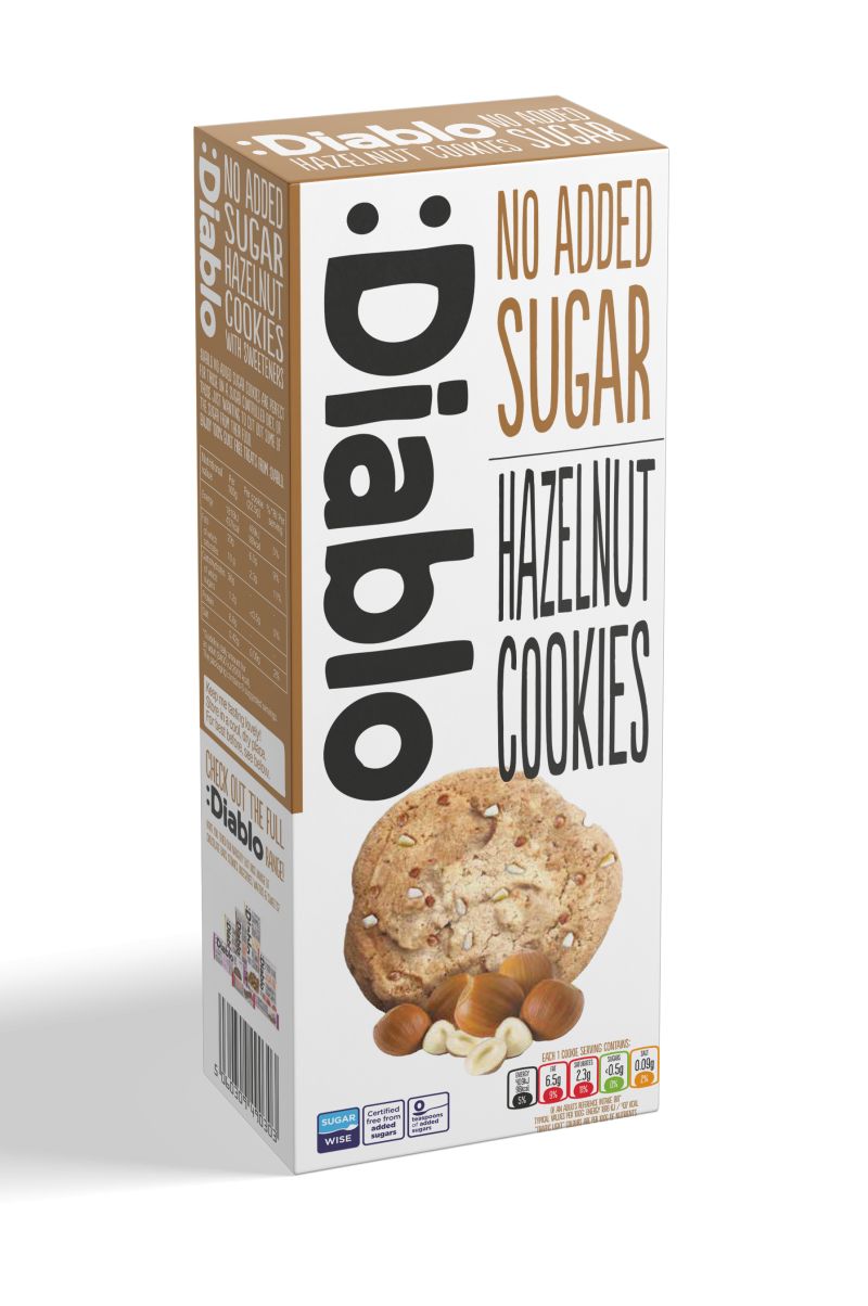 Diablo No Added Sugar Hazelnut Cookies 135g