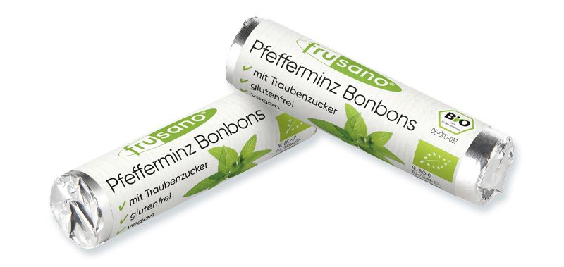 Frusano Bio Pfefferminz Bonbons 21g