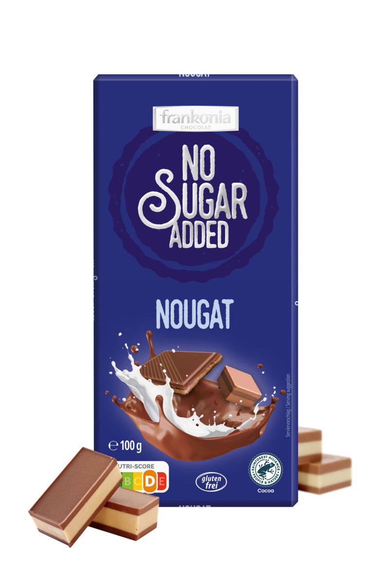 Frankonia No Sugar Added Nougat Schokolade 100g