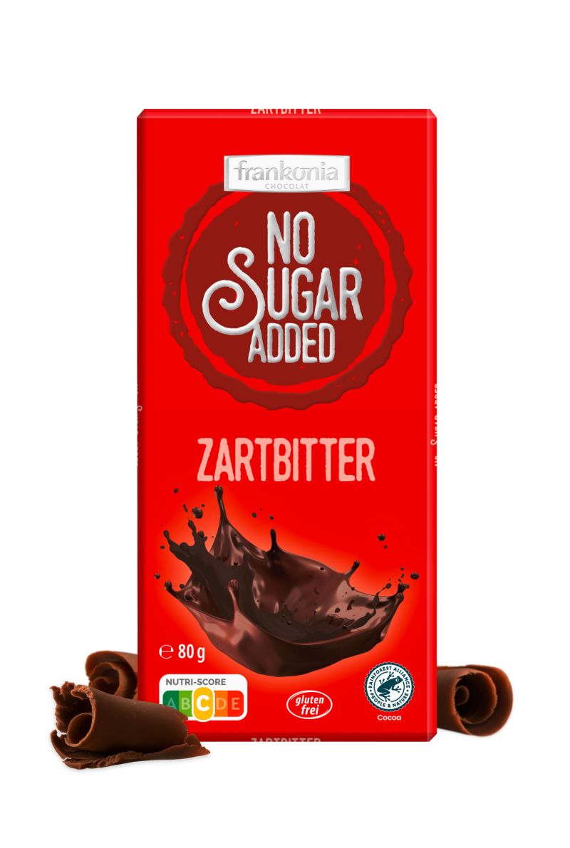 Frankonia No Sugar Added Zartbitter Schokolade 80g