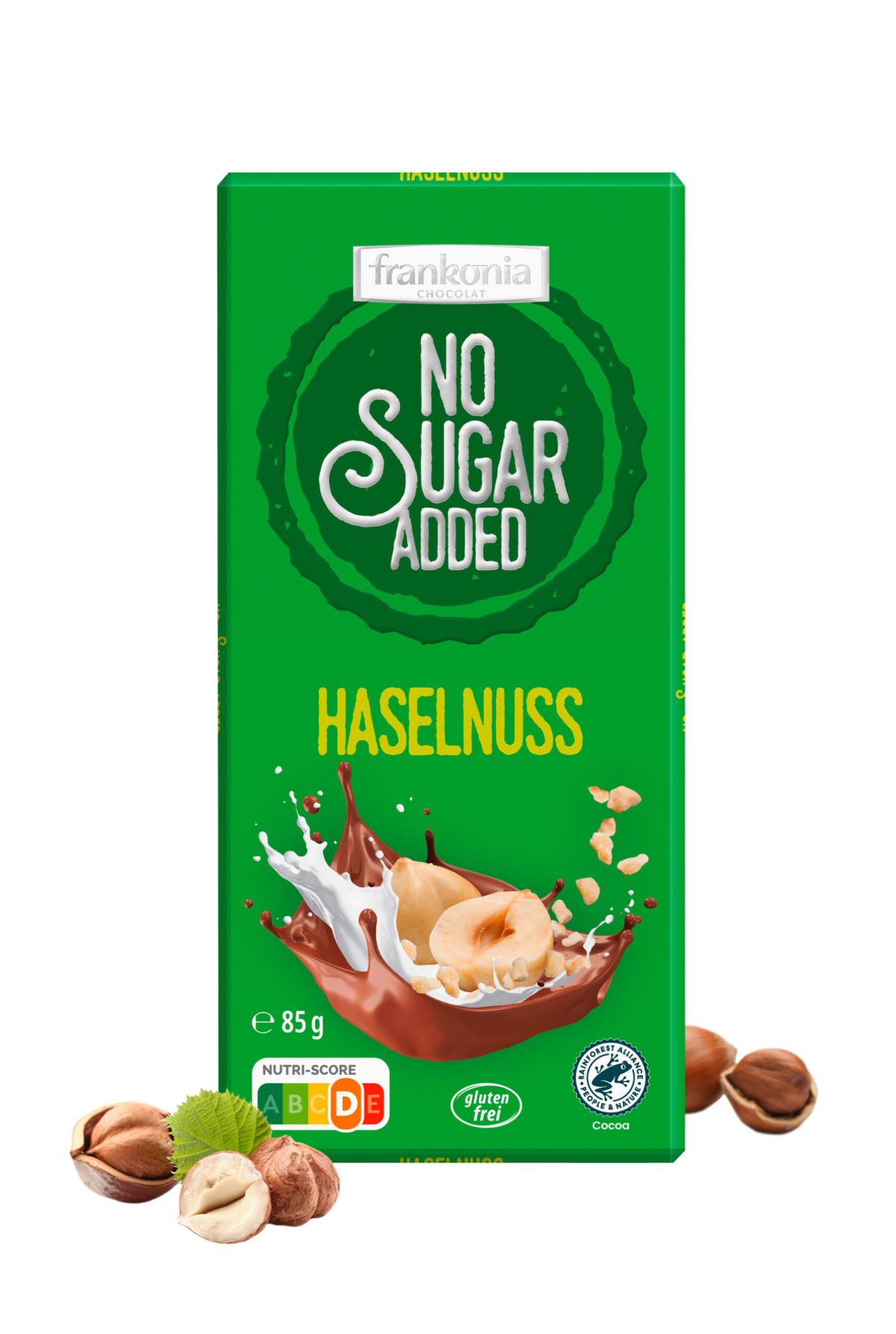Frankonia No Sugar Added Haselnuss Schokolade 85g