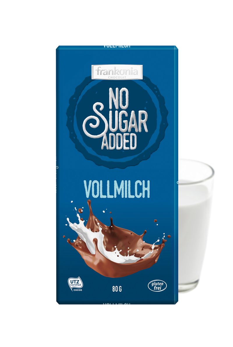 Frankonia No Sugar Added Vollmilch Schokolade 80g