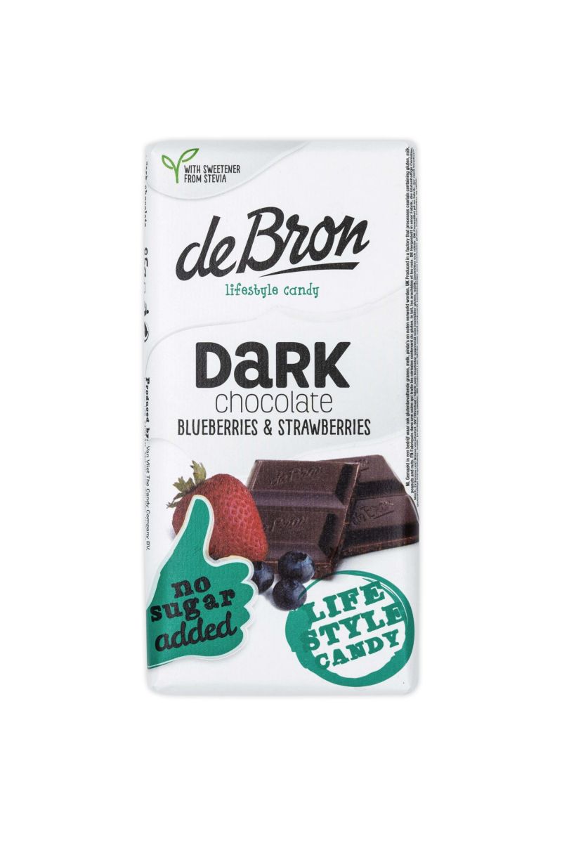 De Bron Dark Chocolate Blueberries&Strawberries 85g