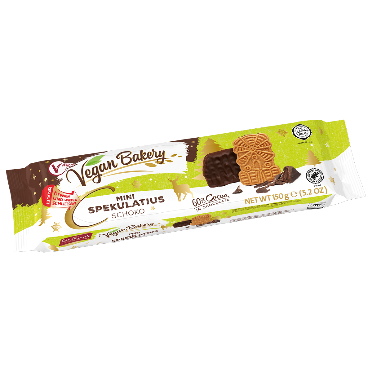 Coppenrath Vegan Bakery Mini Spekulatius Schoko 150g – Packung