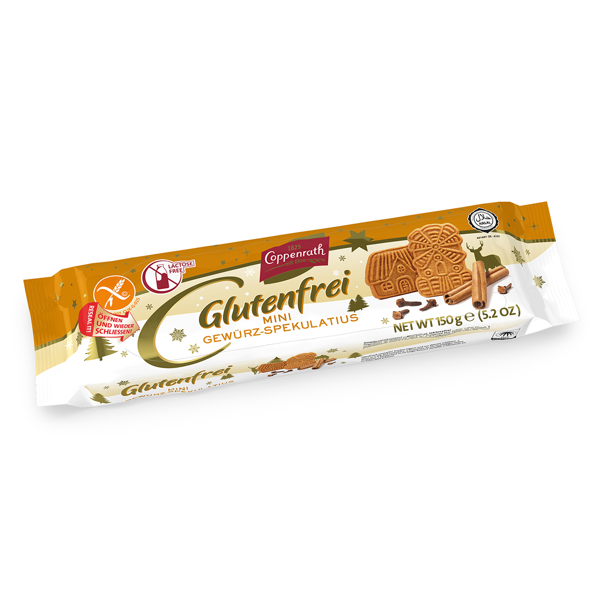 Coppenrath Mini Gewürz-Spekulatius glutenfrei & laktosefrei 150g – Packung