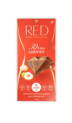 4751027950033 RED Hazelnut Tafel 100g FRONT min scaled