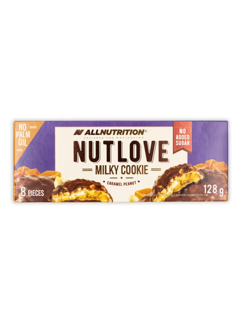 5902837742120 AllNutrition Milky Cookie Caramel Penaut FRONT min scaled