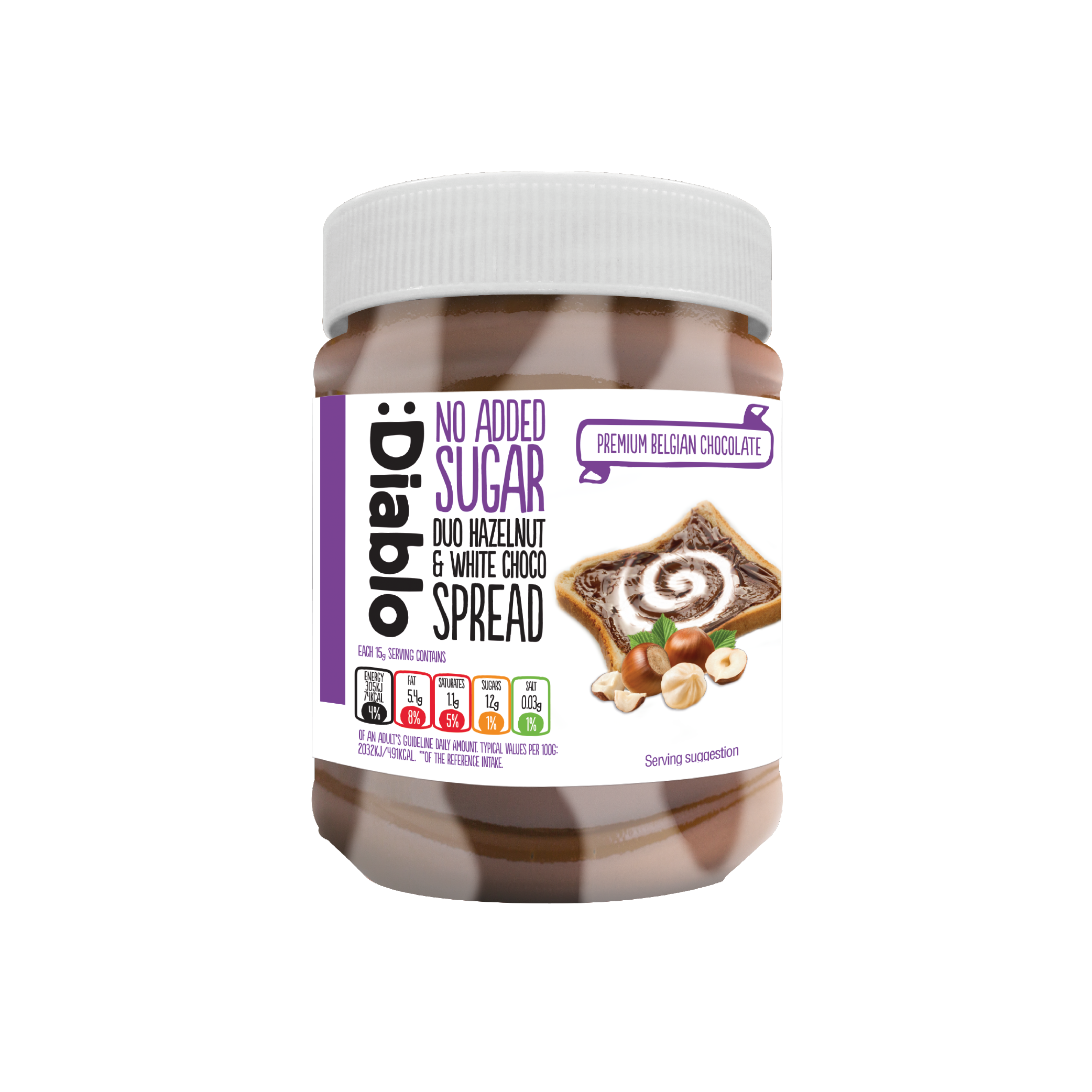 Duo Hazelnut & White Chocolate Spread 350g