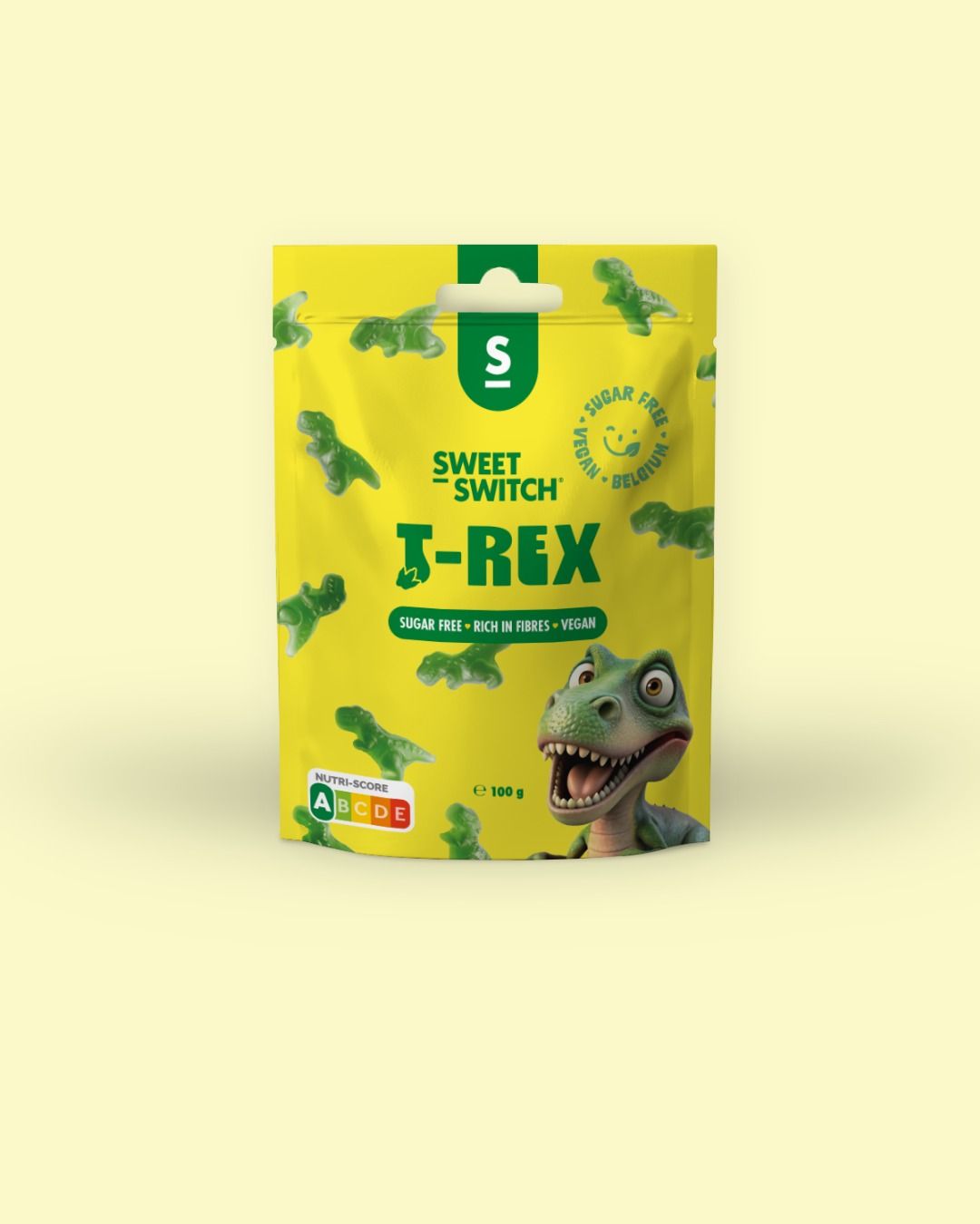 Sweet Switch T-Rex 100g – Zuckerfreie Apfel-Bonbons